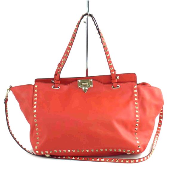 Valentino Garavani Rockstud Leather Tote Bag - Picture 1 of 8